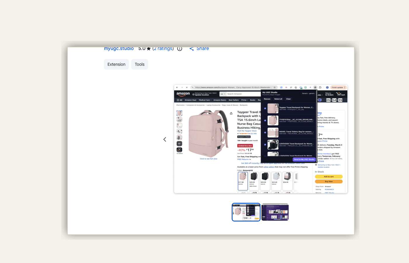 Browser extension for operations client case visual